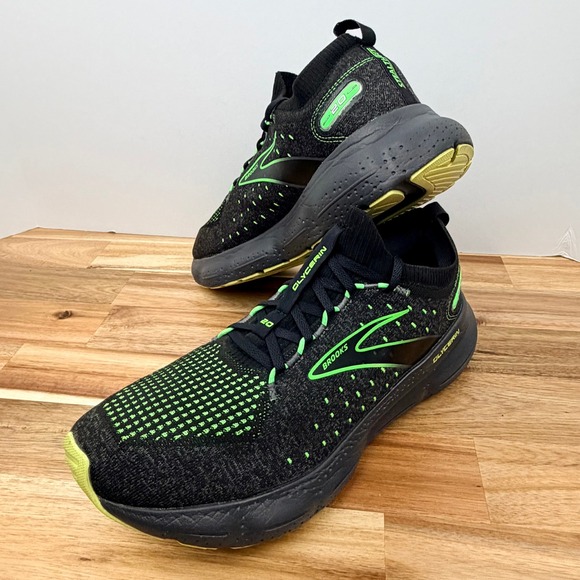 Brooks Glycerin StealthFit 20 Mens Running Shoes Black Neon Green 11.5 - Picture 9 of 9